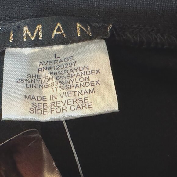 Iman Global Chic Slip into Slim Perfect Ponte Boot-Cut Pant, Black, Large - Picture 9 of 13